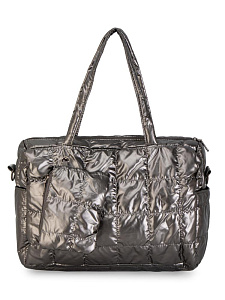 Сумка женская 2в1 35х24х15см стеганная графит полиэстер 000000000001229458