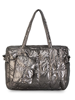 Сумка женская 2в1 35х24х15см стеганная графит полиэстер 000000000001229458