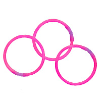 Светящийся браслет для карнавалов и праздников Розовый одинарный с химическим источником света 3шт 7x7x0,5см 81531 000000000001201851