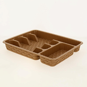 Лоток для столовых приборов, 29*37*4см, ротанг, 0755 000000000001188634