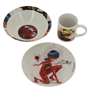 Набор детский посуды 3 предмета STOR Леди Баг и Супер Кот керамика 000000000001193171