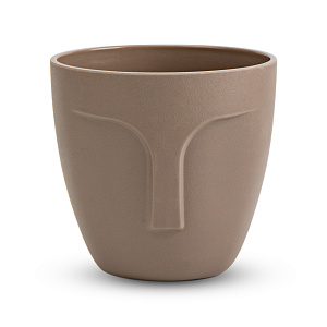 Кашпо 11,5х11см 900мл Абстракция серый пластик 000000000001219532