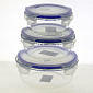Набор контейнеров 3шт 390мл/640мл/970мл ELEY круглые стекло