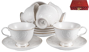 Набор чайный 12 предметов (чашка 220мл-6шт/блюдце-6шт) BALSFORD Грация Евника подарочная упаковка фарфор 000000000001193986