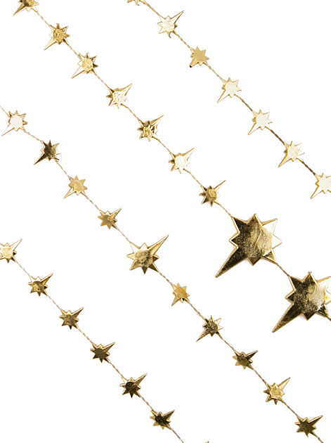 Новогодняя гирлянда Золотые звезды из полистирола / 270x3см арт.78854 000000000001191378