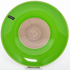 Тарелка обеденная 27см ELRINGTON АЭРОГРАФ зеленый керамика 000000000001205662