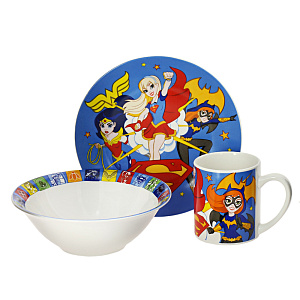 Набор посуды Девочки Супергерои, 3 предмета 000000000001171348