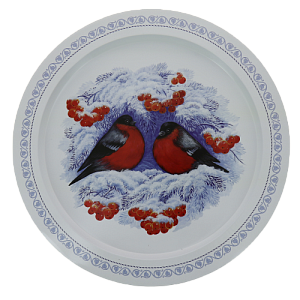 Поднос жестяной круглый Зима Микс Ц-379-01106 000000000001153186