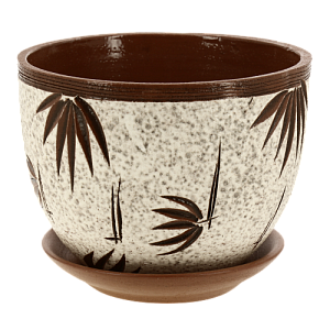 Горшок для цветов декоративный керамический Бамбук текстурный №3 2л ГК 9 000000000001200876