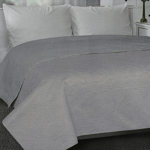 Покрывало DeN Палермо 190х220 атл/мат серый круги U000223 000000000001203051