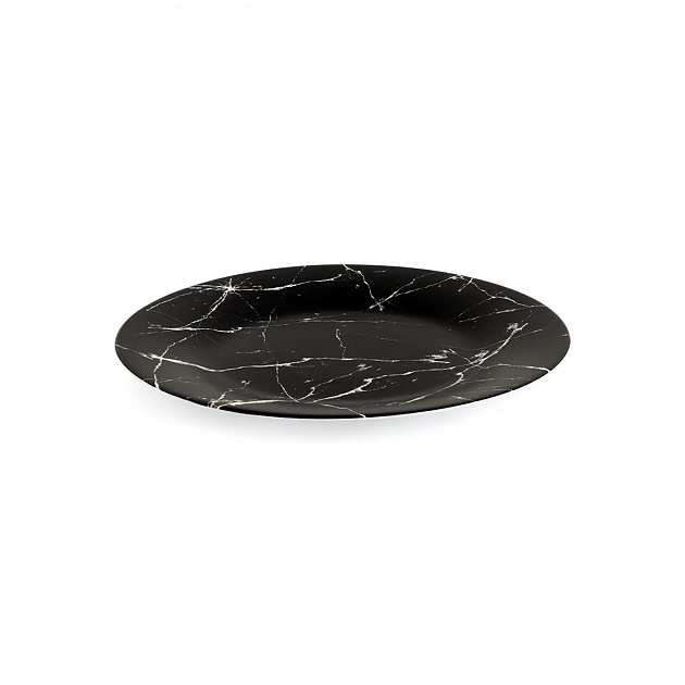 Тарелка десертная 20см LUCKY мрамор черный стеклокерамика 000000000001218956