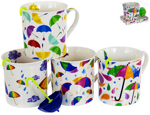 Кружка заварочная 300мл BALSFORD Зонты силиконовое сито подарочная упаковка фарфор 000000000001197855