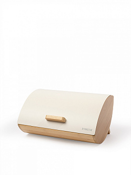 Хлебница 30,5x24,5x16см DE'NASTIA овальная молочный углеродистая сталь/бамбук 000000000001230964