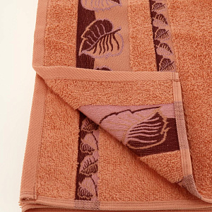 Пол-це 70х140Лепестки Коралл,хл100%,п400 000000000001188132