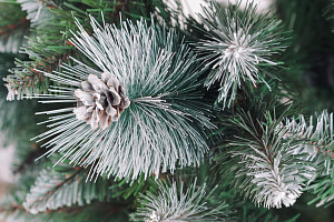 Ель искусственная 190см БИФОРЕС Люкс серебро ПВХ 000000000001214437