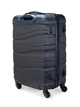 Чемодан на колесах M (42х26х65см) волна синий ABS 000000000001226521