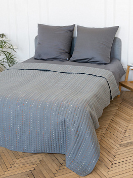 Покрывало 200x220см DE'NASTIA Polka dot серый полиэстер 000000000001230722