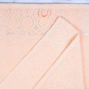 Полотенце махровое 50х90см DINA ME Итальянский бордюр персиковое плотность 480гр/м 100%хлопок 000000000001210317