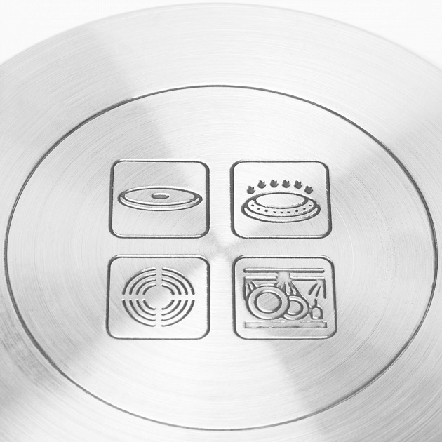 Набор посуды для приготовления 5 предметов EETRITE (ковш 500мл/кастрюля с крышкой 1л/кастрюля с крышкой 1,5л) нержавеющая сталь 000000000001220309