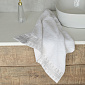 Полотенце 40x70см DE'NASTIA НЕЖНОСТЬ белый/серебряный хлопок 100%