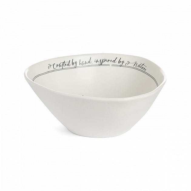 Набор тарелок суповых 4шт 500мл DE'NASTIA Оливки черно-белый фарфор 000000000001225119