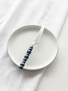 Нож столовый DE'NASTIA Pearl черный нержавеющая сталь/ручка керамика 000000000001227735