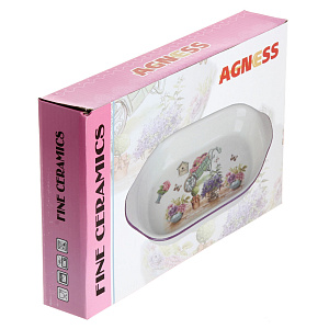 Блюдо-шубница Прованс Agness, 28х17.5х4.5 см, керамика 000000000001163122