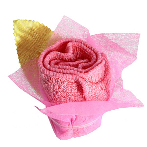 Полотенце Роза на подставке Софти, 20х20 см, хлопок 000000000001151792