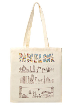 Сумка-шоппер 40х37см с принтом ST cotton 000000000001227180