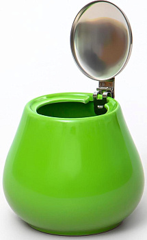 Сахарница 600мл Elrington ФЕЛИЧИТА с крышкой глазурь зелёный подарочная упаковка керамика 109-06081 000000000001203894