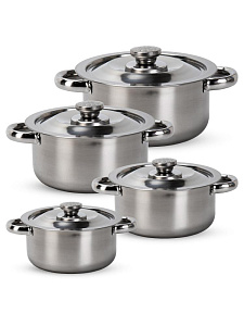 Набор кастрюль 4шт (16/18/20/22см) нержавеющая сталь 000000000001229053