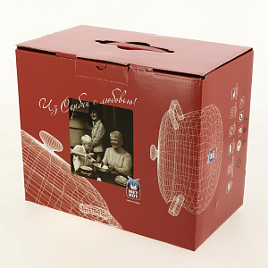 Кастрюля 7,9л METROT Осенняя соната стеклянная крышка эмаль 000000000001202119