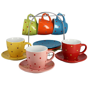 Чайный набор Цветочный горошек Matissa, 280мл, 12 предметов 000000000001127761