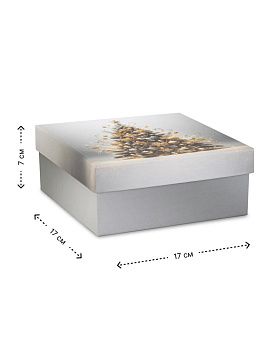 Коробка подарочная 17х17х7см РУТАУПАК НОВОГОДНИЙ МИКС прямоугольник 000000000001228410