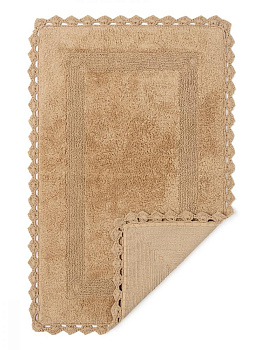 Коврик для ванной 60x100см DE'NASTIA кружево золотой хлопок 100% 000000000001207087