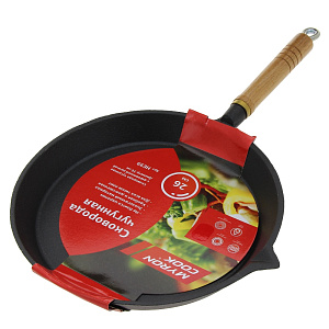 Сковорода 26см деревянная ручка чугун Ф260 HE99 000000000001153033