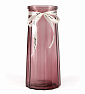 Ваза 25х9см Градиент высокая с бантом стекло