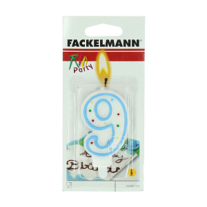 Свеча для торта цифра 9 Rio Fackelmann 000000000001128117