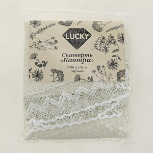 Скатерть D150см LUCKY Кантри бежевая 100% полиэстер 000000000001177446