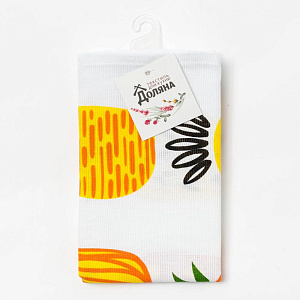 Полотенце кухонное Доляна Ананасы 35х60см 100%хл 160г/м2 4136473 000000000001200818