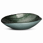 Блюдо овальное 25-29см GLASSCOM Рептилия Green стекло