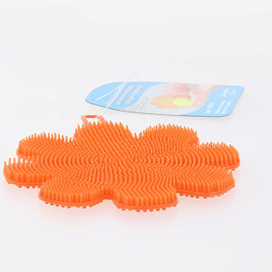 Щетка силиконовая d12см МУЛЬТИДОМ Цветок для мытья посуды овощей и фруктов. Силикон 000000000001209468