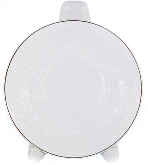 Набор кофейный 12 предметов (чашка 100мл-6шт/блюдце-6шт) белый с золотом подарочная упаковка 101-01008 000000000001177535