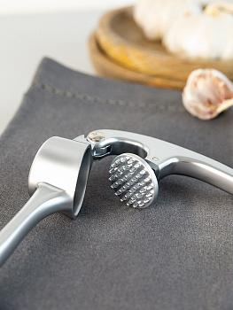 Пресс для чеснока 17x3,3x4,3см DE'NASTIA Капля матовое покрытие серый цинковый сплав 000000000001231173