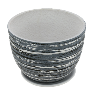 Горшок для цветов декоративный керамический Техно серо-голубой №3 2 л ГК 25 000000000001202931