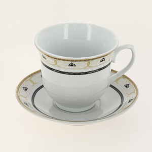 Набор чайный фарфор 13шт (6 чашек 220мл + 6 блюдец + чайник) подарочная упаковка Аврора Дана Guterwahl 113-19019 000000000001200582