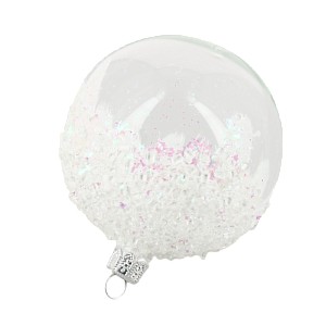 Декоративное украшение Шар №4,5 D8см БИРЮСИНКА Льдинка белый стекло 000000000001207646