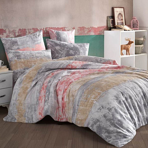 Комплект постельного белья Евро LUCKY Мистери 2 наволочки 50х70см серый ранфорс 80% хлопок 20% полиэстер 000000000001213449