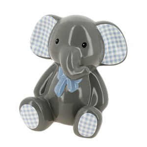 Декоративная копилка Слоник серый из керамики / 12,7х10х13,5 арт.76325 000000000001163778