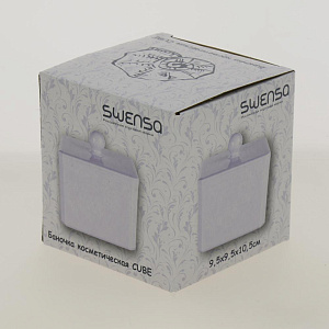 Баночка косметическая CUBE с крышкой, белый, пластикSWP-0910WH 000000000001192305